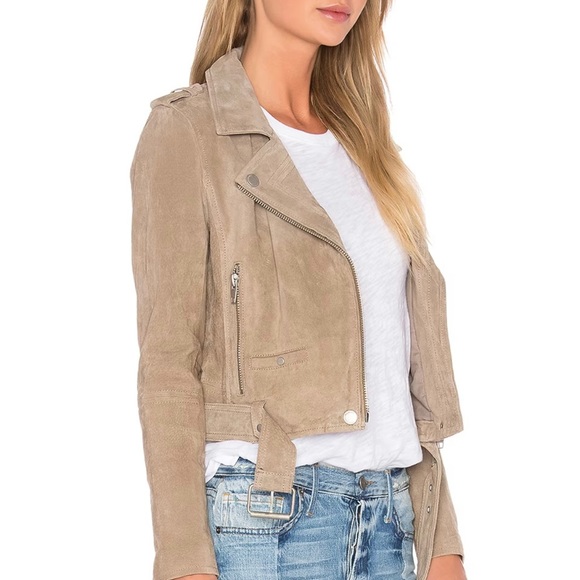 BLANK NYC Suede Moto Jacket in Sand Stoner XS - Picture 2 of 7